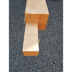 Douglas hout paal fijnbezaagd 15 x 15 cm voor tuinhuis of overkapping
