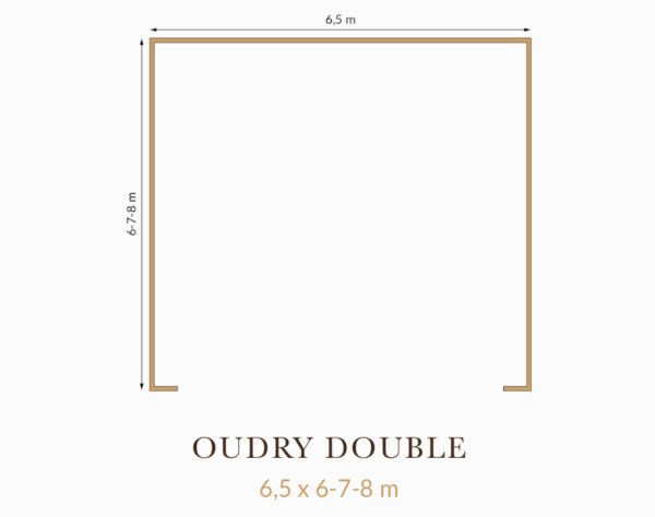 Carport Oudry Double 650 x 600 cm - Afbeelding 3