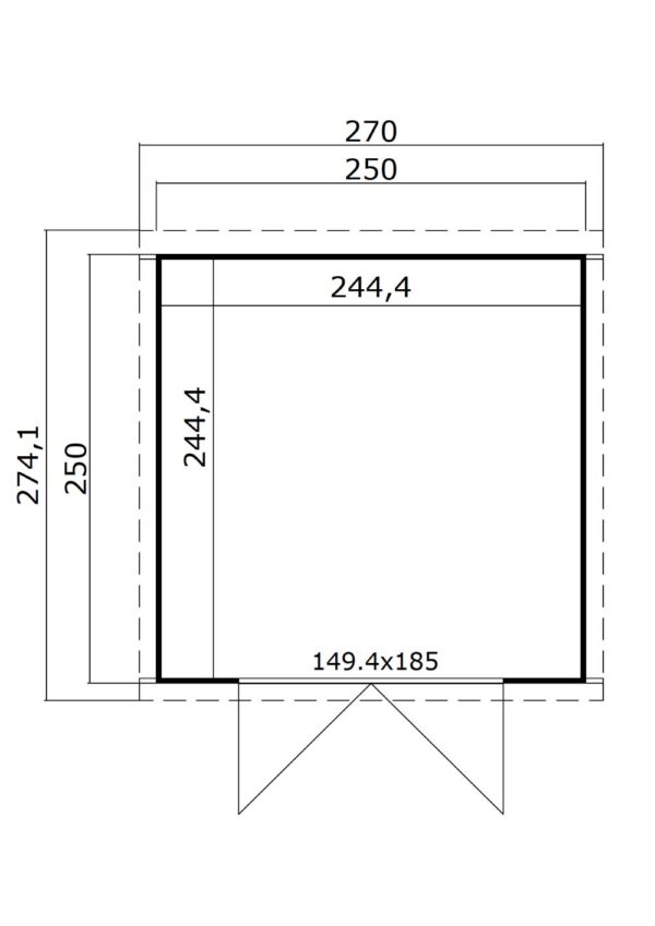 Berging Kibo 3 - 250 x 250 cm - Afbeelding 8