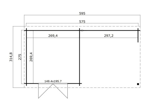 Blokhut Fraya 575 x 275 cm - Afbeelding 7
