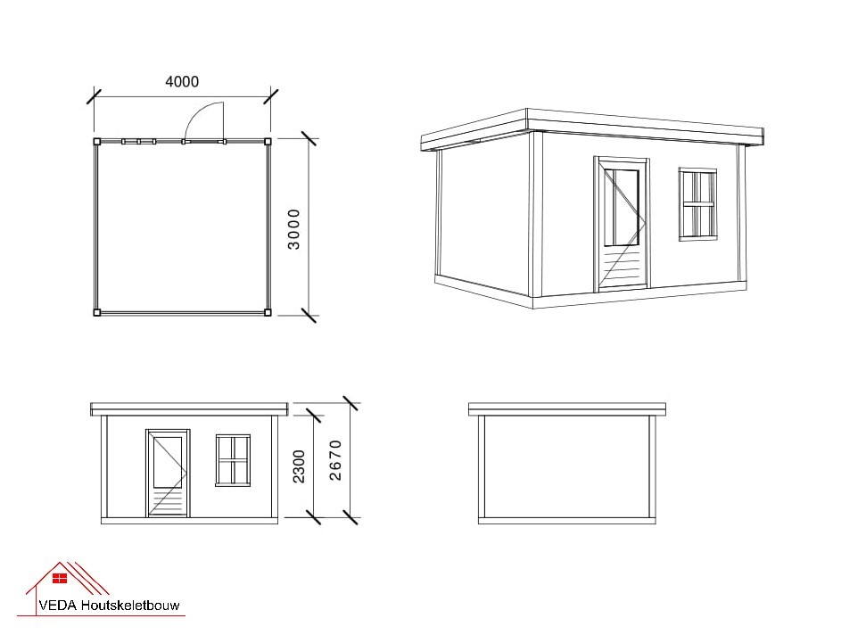 Douglas tuinhuis Ivy - 400 x 300 cm - Afbeelding 2