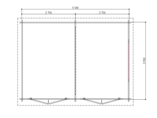 Tuinkamer Jenson 545 x  395 cm - Afbeelding 2