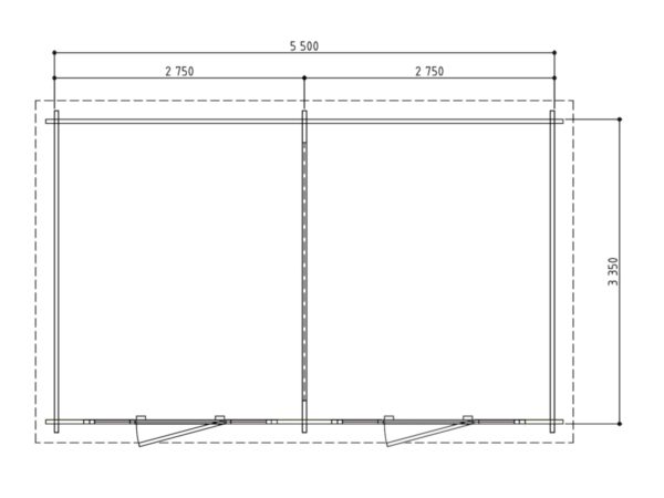 Tuinkamer Prior 545 x 335 cm - Afbeelding 2