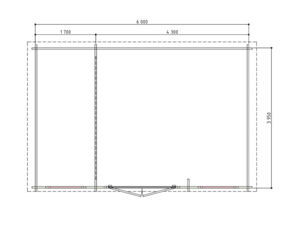 Tuinkamer Laconte 600 x 395 cm - Afbeelding 2