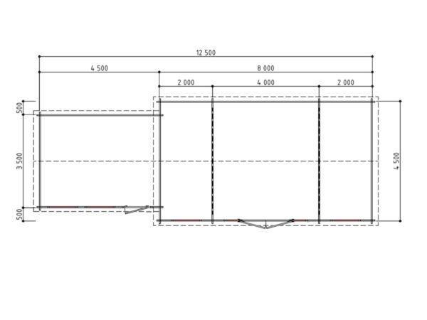 Tuinkamer Ruskin 1250 x 450 cm - Afbeelding 2