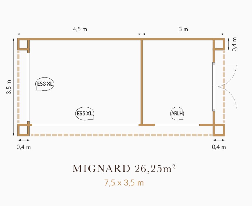 Mignard 750 x 350 cm - Afbeelding 2