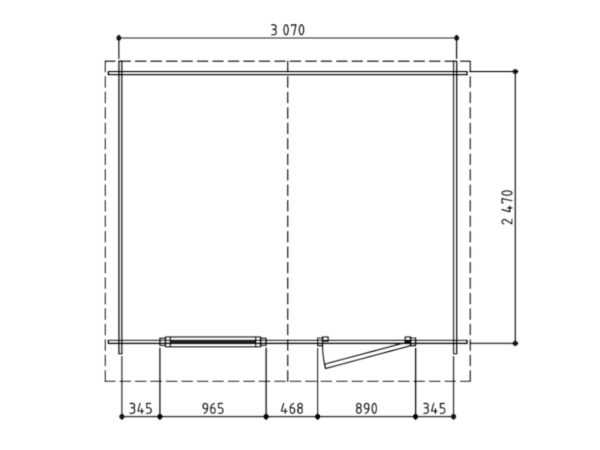 Blokhut Magenta Plus 326 x 266 cm - Afbeelding 3