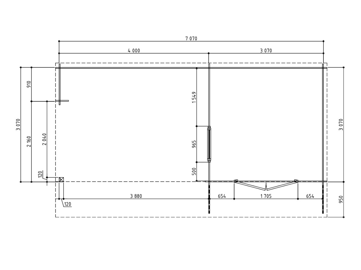 Kapschuur Aura Plus 726 x 326 cm - Afbeelding 2