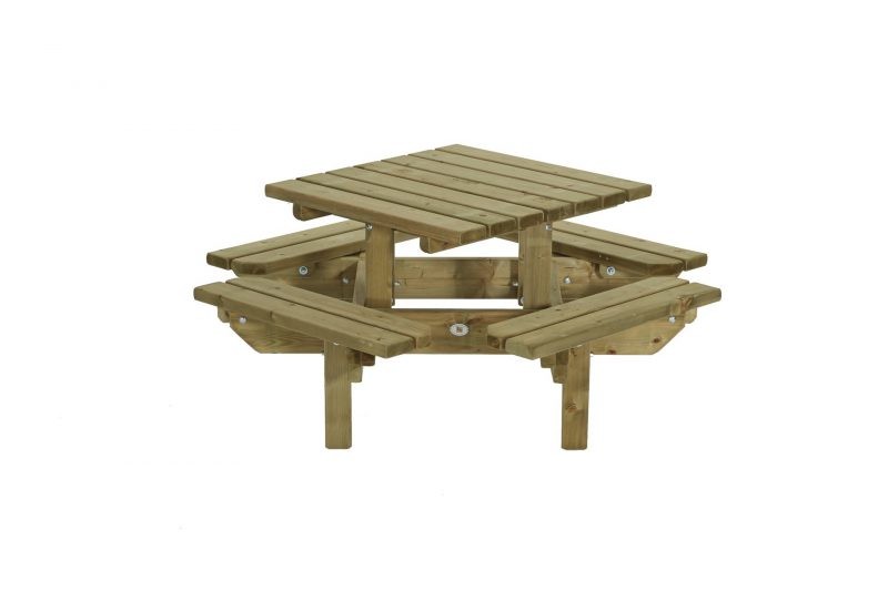 Kinderpicknicktafel 125 x 125 cm - Afbeelding 2