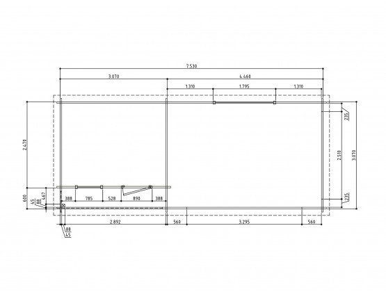 Tuinhuis Flora Plus 772 x 326 cm - Afbeelding 2