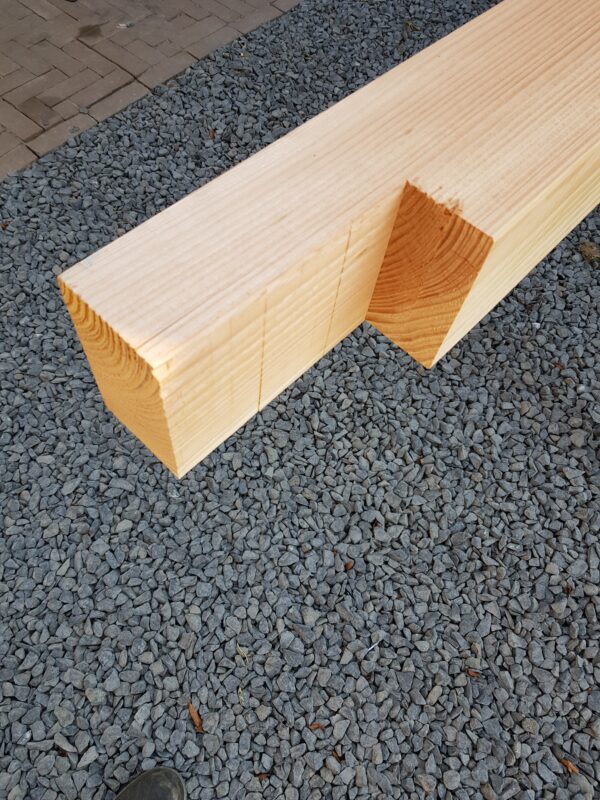 Douglas paal fijnbezaagd 15 x 15 cm met brede verbinding - Afbeelding 2