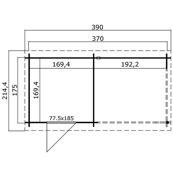Tuinhuis Jelle 370 x 175 cm - Afbeelding 6