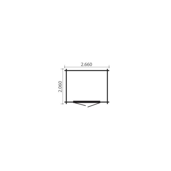 Blokhut Berdina Plus 266 x 206 cm - Afbeelding 2