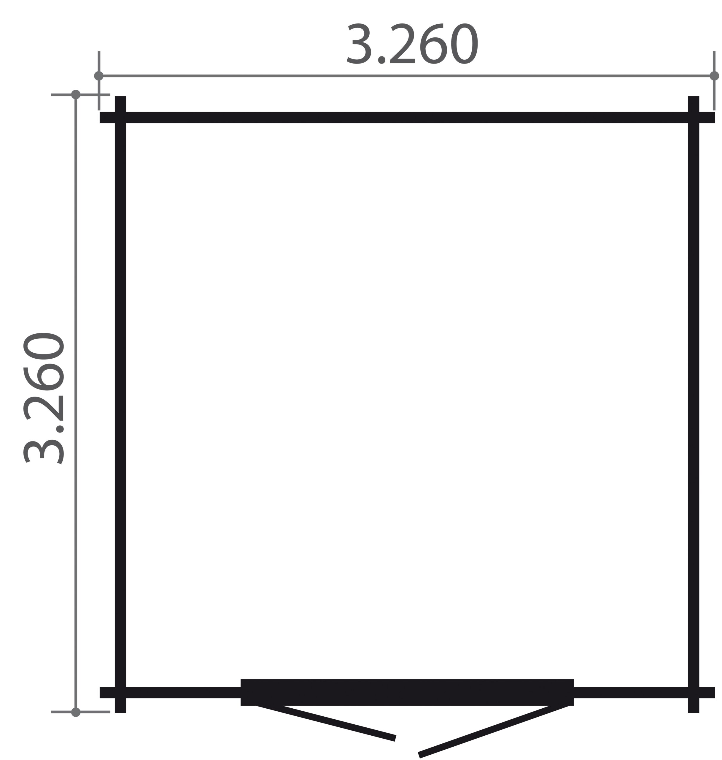 Blokhut Abina Plus 326 x 326 cm - Afbeelding 3