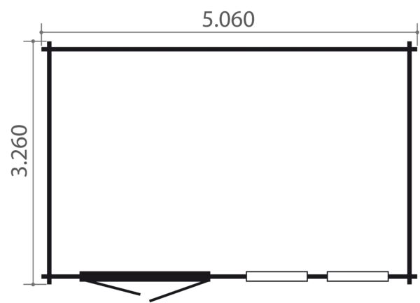 Blokhut Kyara Plus 506 x 326 cm - Afbeelding 2
