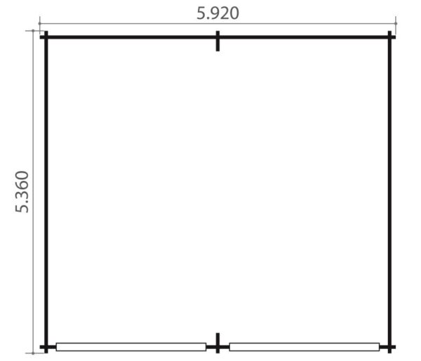 Garage Isma Plus 592 x 536 cm - Afbeelding 2