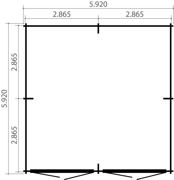 Garage Tara Plus 592 x 592 cm - Afbeelding 2