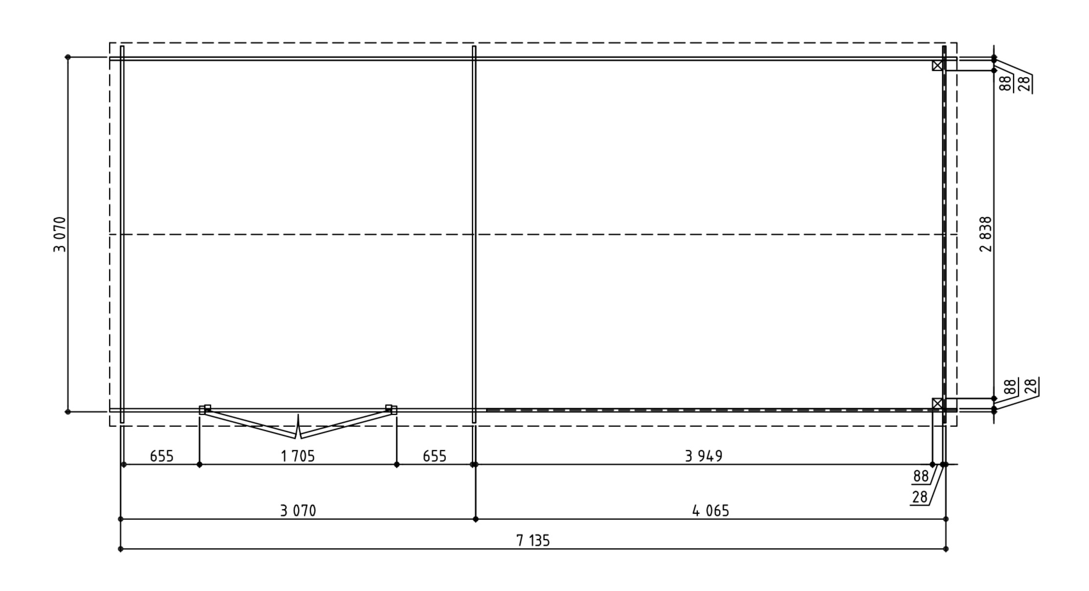 Blokhut Sita Plus 733 x 326 cm - Afbeelding 3