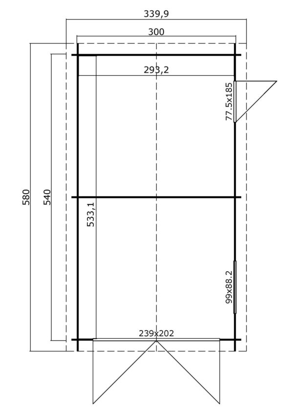 Garage Dillon 300 x 540 cm - Afbeelding 6
