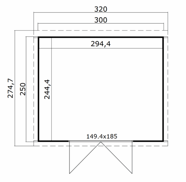 Berging Lotta 300 x 250 cm - Afbeelding 8