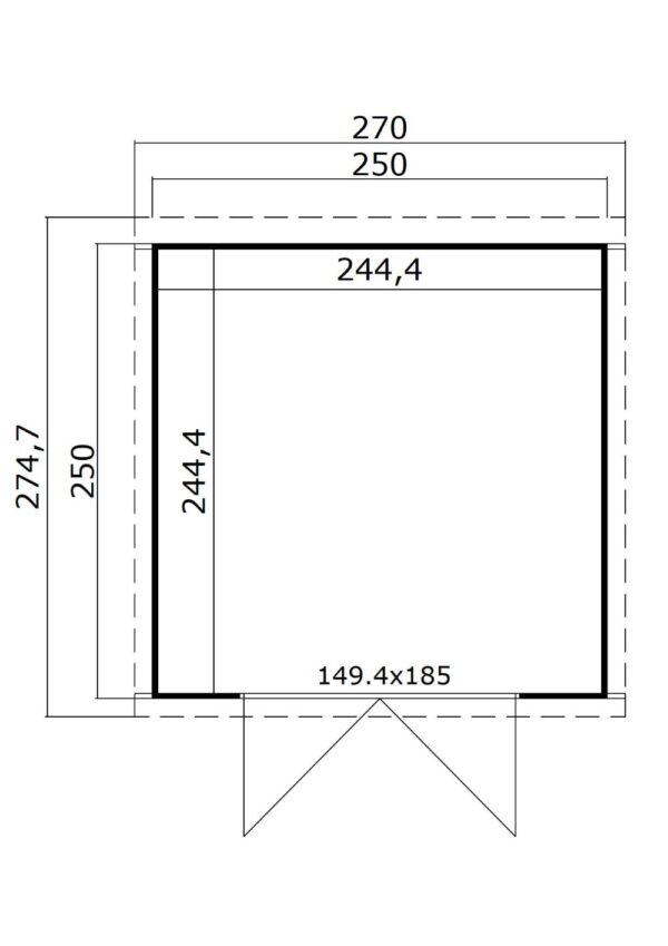 Berging Mila 250 x 250 cm - Afbeelding 8