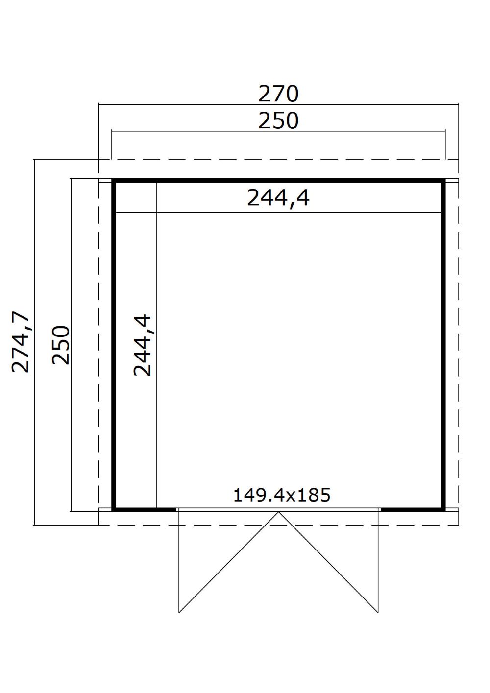 Berging Mila 250 x 250 cm - Afbeelding 8