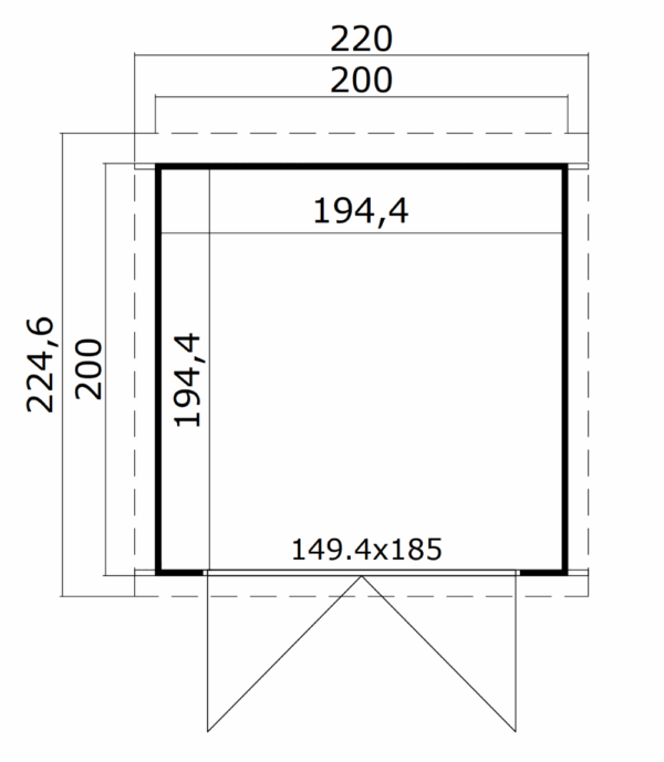 Berging Sara 200 x 200 cm - Afbeelding 8