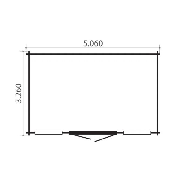 Blokhut Hafsa Plus 506 x 326 cm - Afbeelding 2